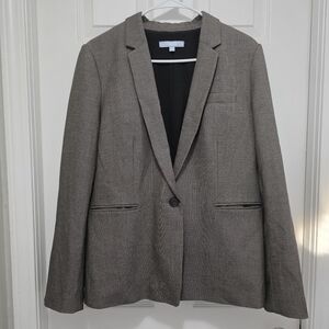 ANTONIO MELANI Single-Button Gray Tailored Blazer